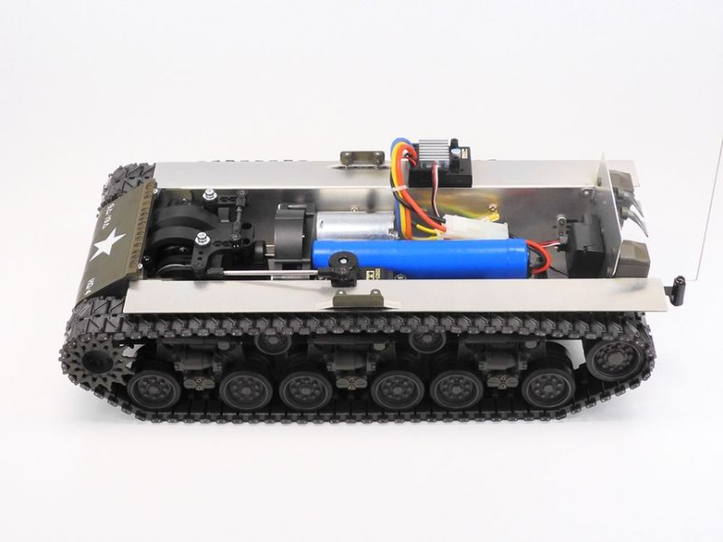 Tamiya RC 1:16 M4 Sherman 105MM Howitzer Tank Kit w/ Mech Steering System 56048