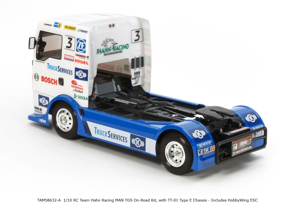 Tamiya 1/10 RC Team Hahn Racing MAN TGS On-Road Kit TT-01E w/ motor & ESC #58632