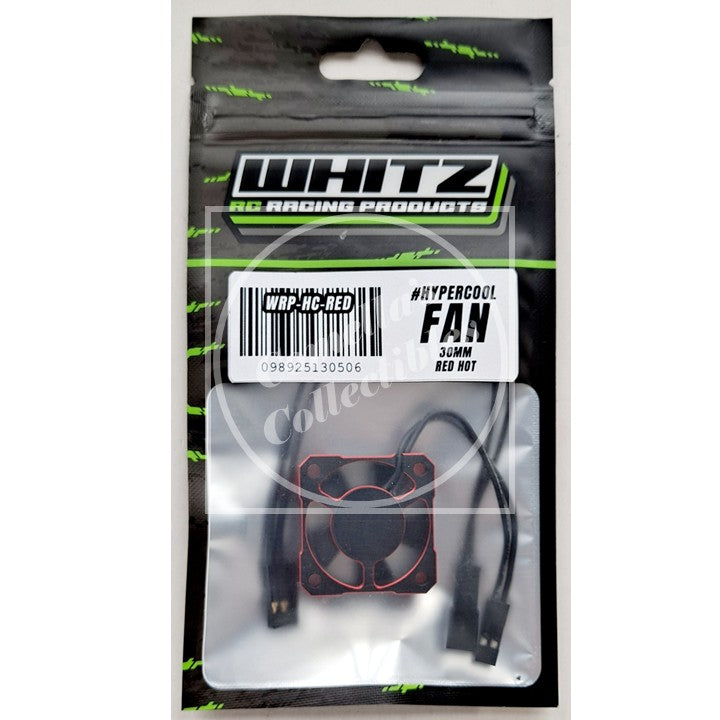 Whitz RC Racing Products hypercool fan in clear packaging with black and green design.